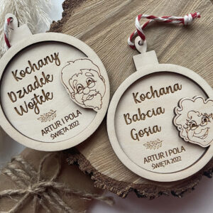 Bombka 3D Dziadkom.Spakowana gotowa do wręczenia