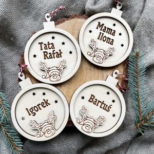 Rodzinne Bombki 3D Renifery