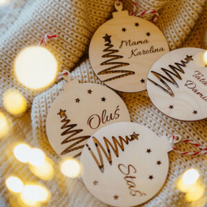Bombki Rodzinne wycięta choinka