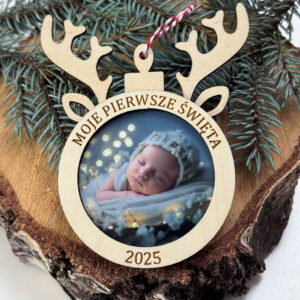 Bombka ze zdjęciem i dowolnym napisem