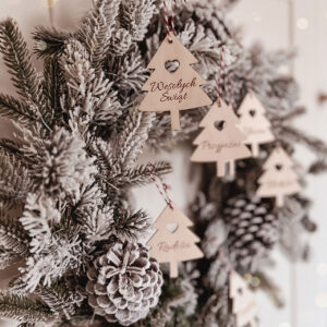 Choinki z życzeniami