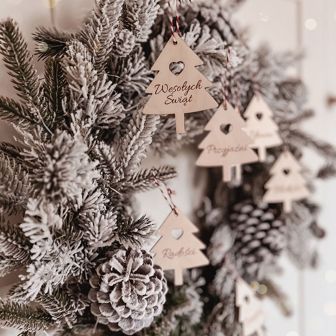 Choinki z życzeniami