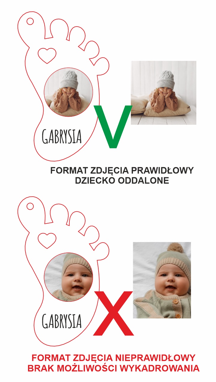 Brelok stopa ze zdjęciem w tyle dowolny napis - obrazek 2