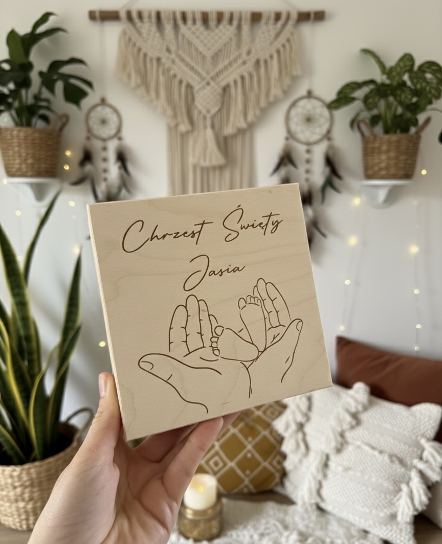 Pudełko na Chrzest ze zdjęciem - obrazek 2