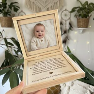 Pudełko na Chrzest ze zdjęciem