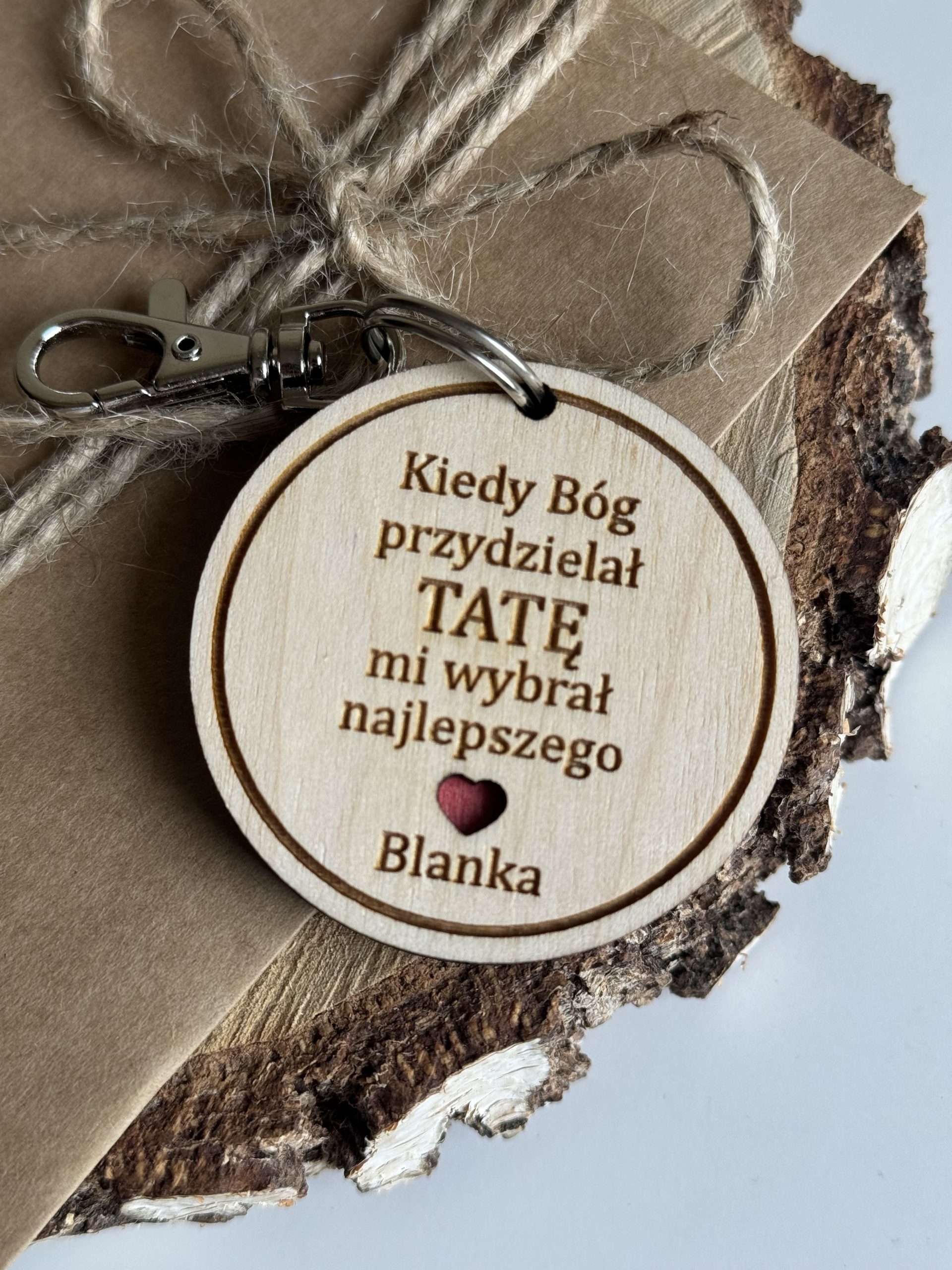 Brelok Okrągły-dwustronny napis taki!!!