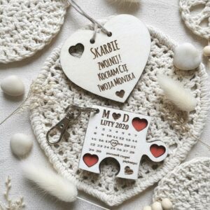 Zestaw- zawieszka i puzzel brelok