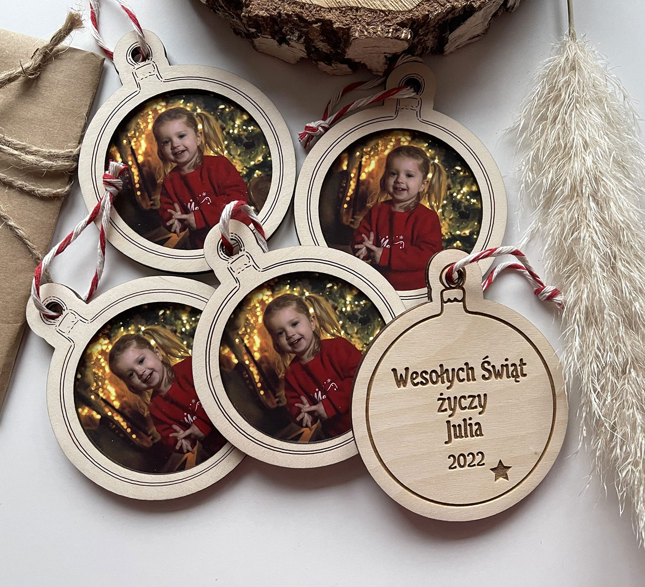 5szt Bombek ze zdjęciem