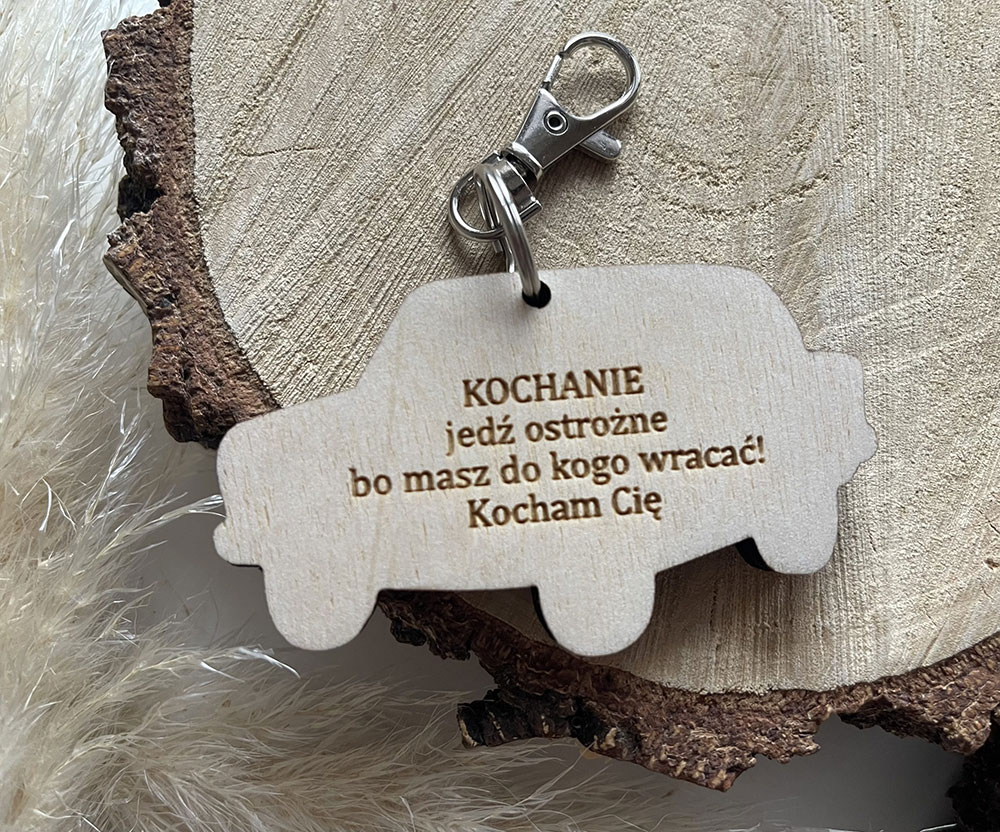 Brelok Fiat z dowolnym napisem w tyle - obrazek 2