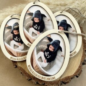 Zestaw 4 jajek jako magnesy lub zawieszki z dowolnym napisem