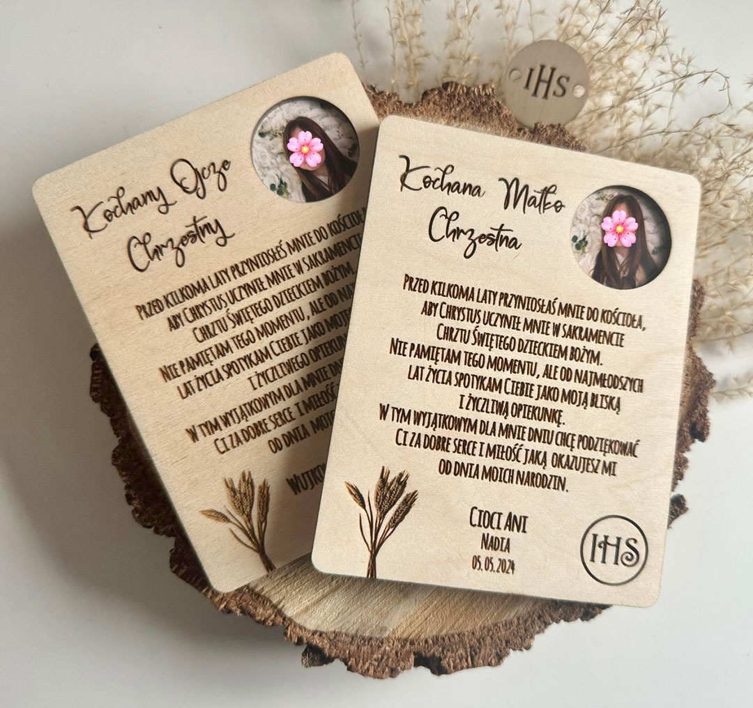 Tabliczka Podziękowanie ze zdjęciem