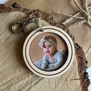 Brelok ze zdjęciem i dowolnym napisem