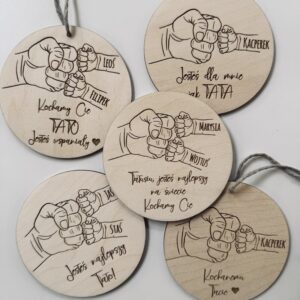 Zawieszka lub magnes z dowolnym napisem