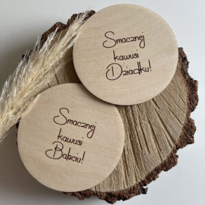 Podkładka pod kubek. Spakowana gotowa do wręczenia