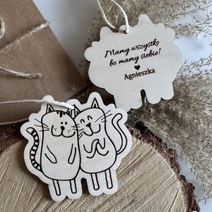 Zawieszka Kotki - Dowolny napis