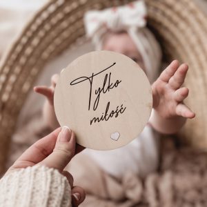 Tabliczka do zdjęć z krótkim napisem