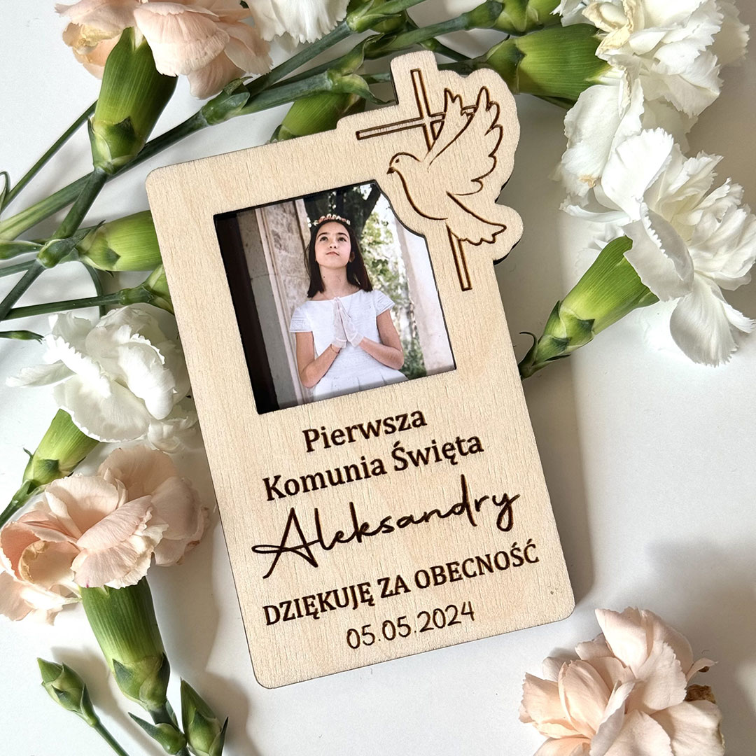 Magnes Komunijny ze zdjęciem