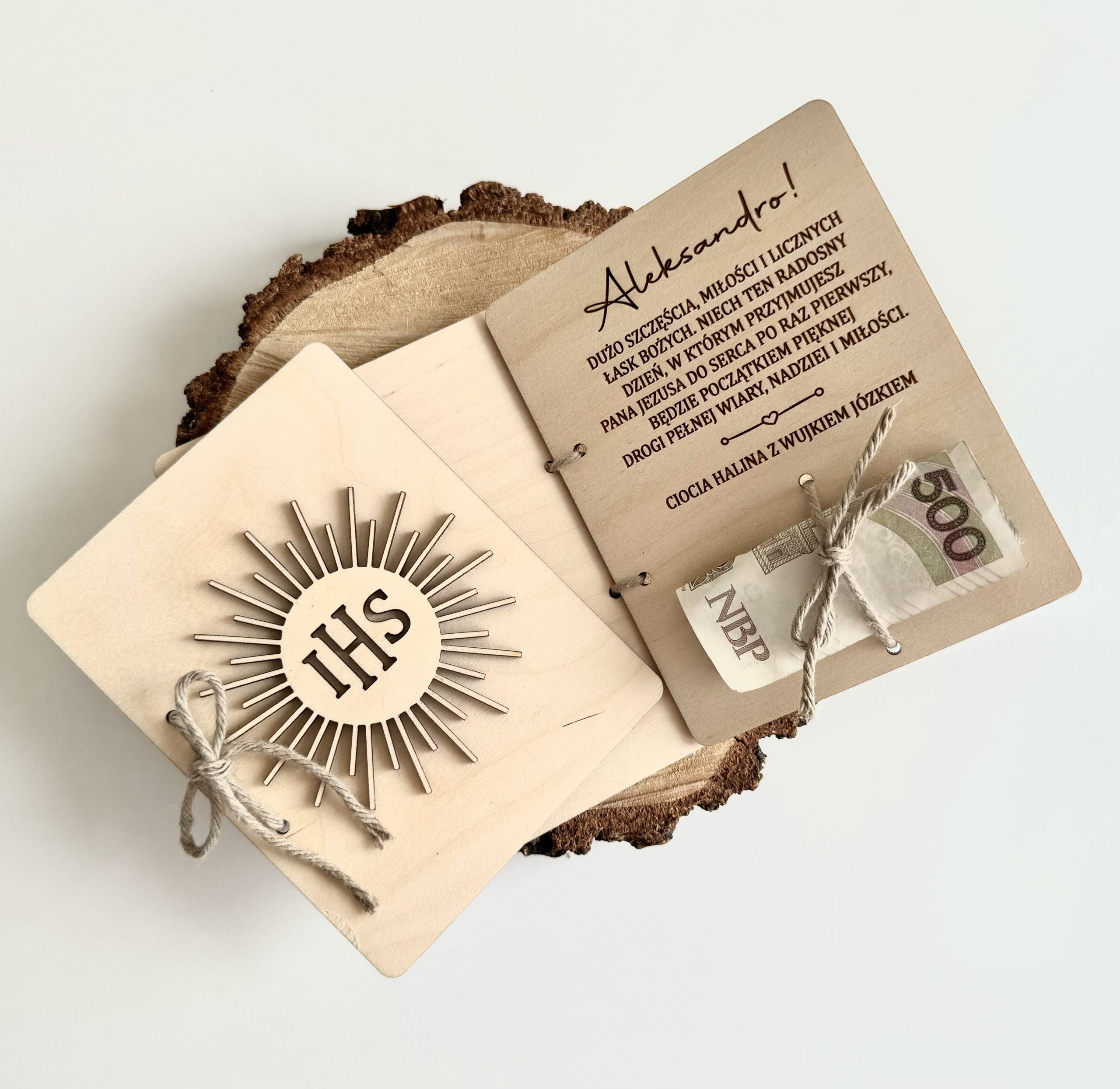 Karteczka Komunijna na pieniądze