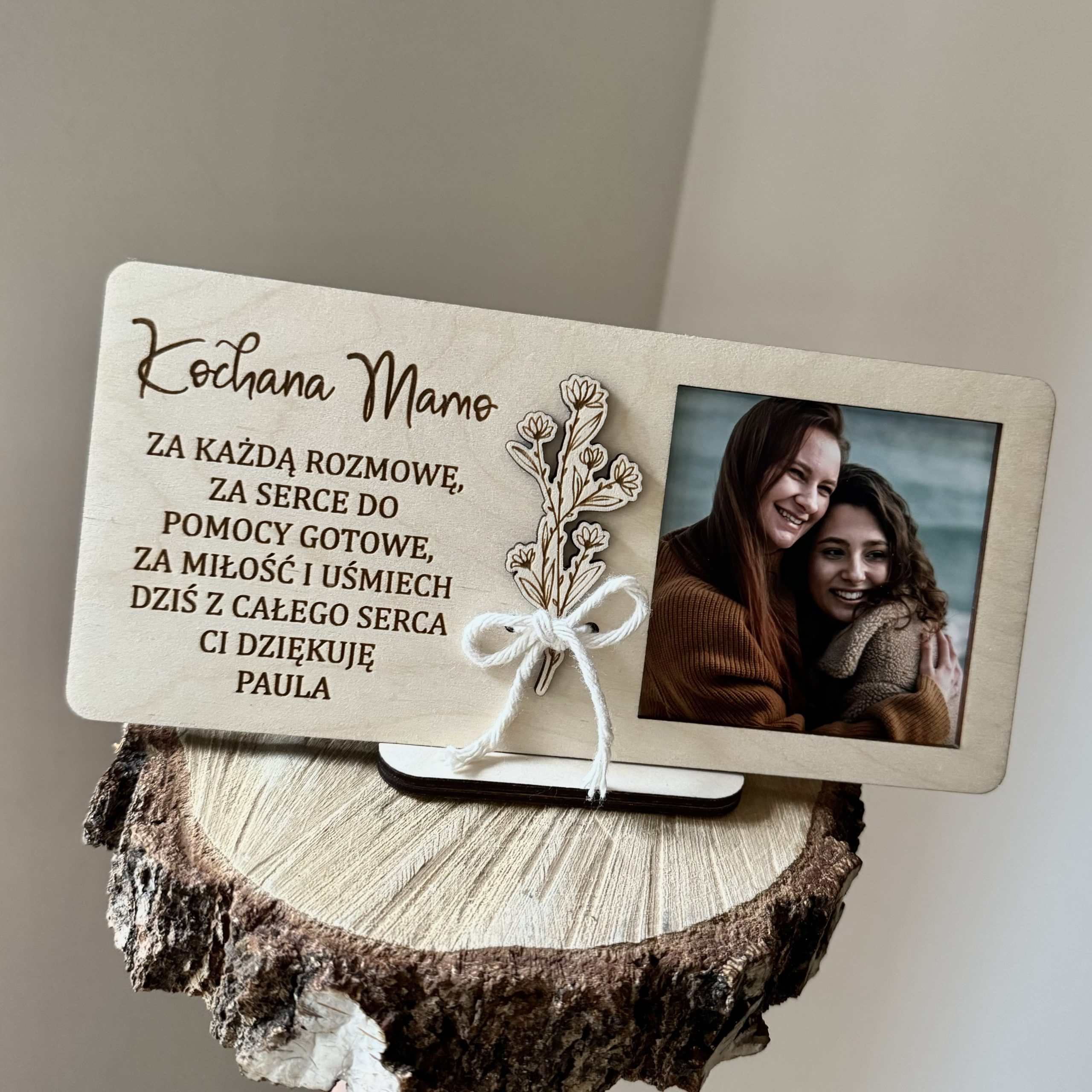 Ramka ze zdjęciem i dowolnym napisem