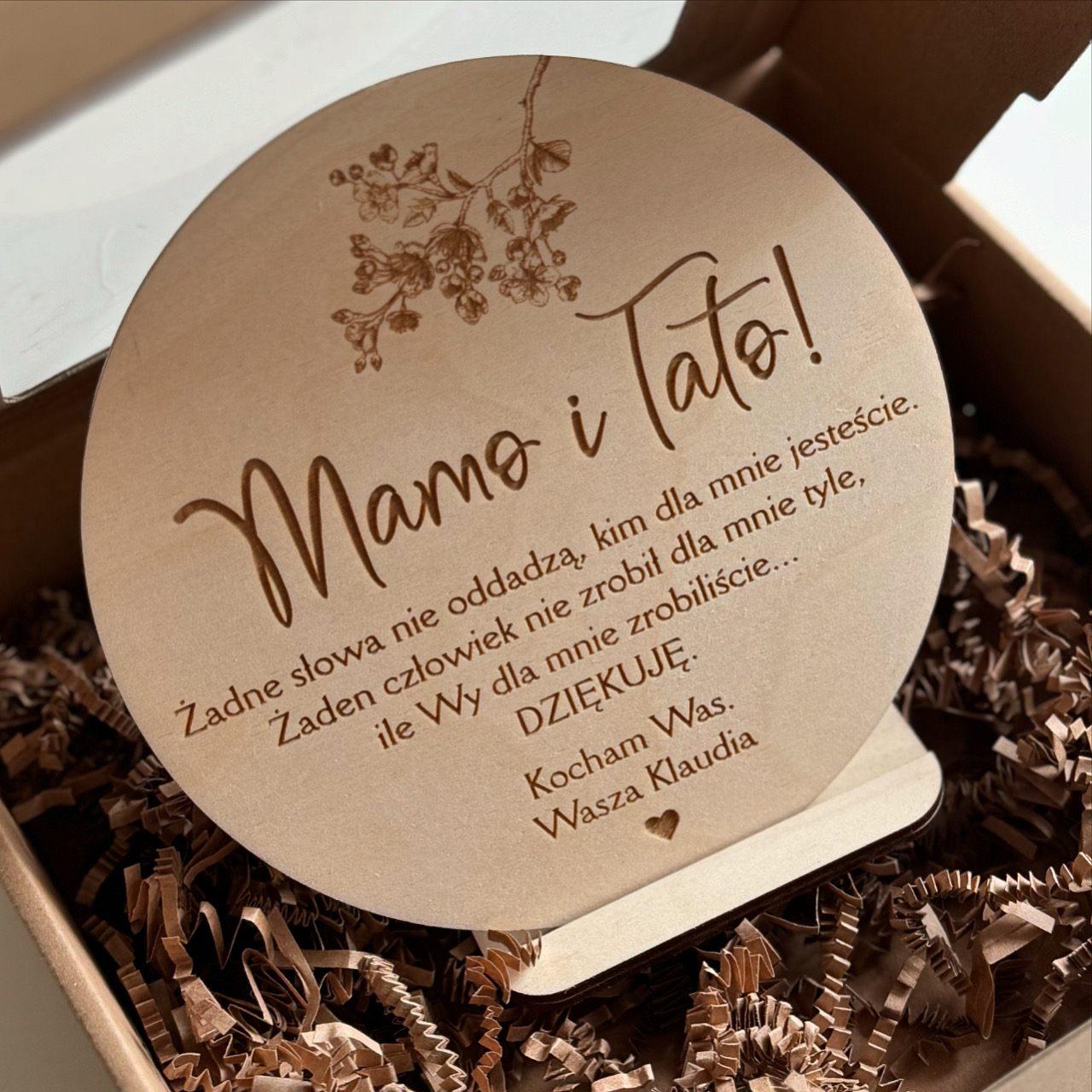 Ramka do postawienia z dowolnym napisem