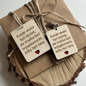 Zestaw zawieszka i brelok z dowolnym napisem