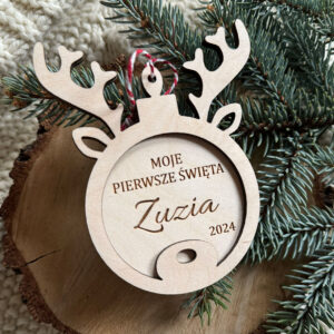 Bombka z dowolnym napisem.Spakowana gotowa do wręczenia