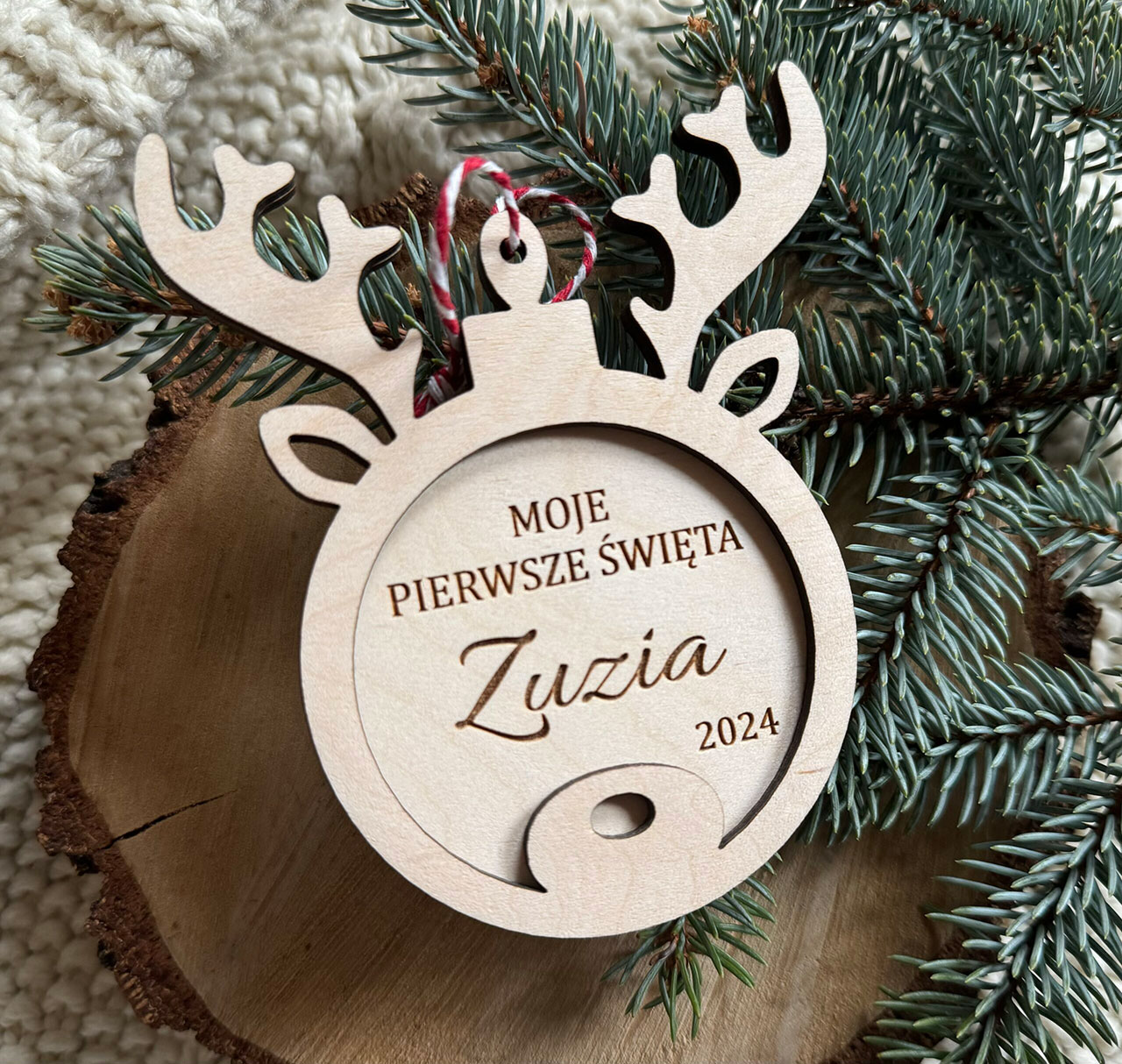 Bombka z dowolnym napisem.Spakowana gotowa do wręczenia