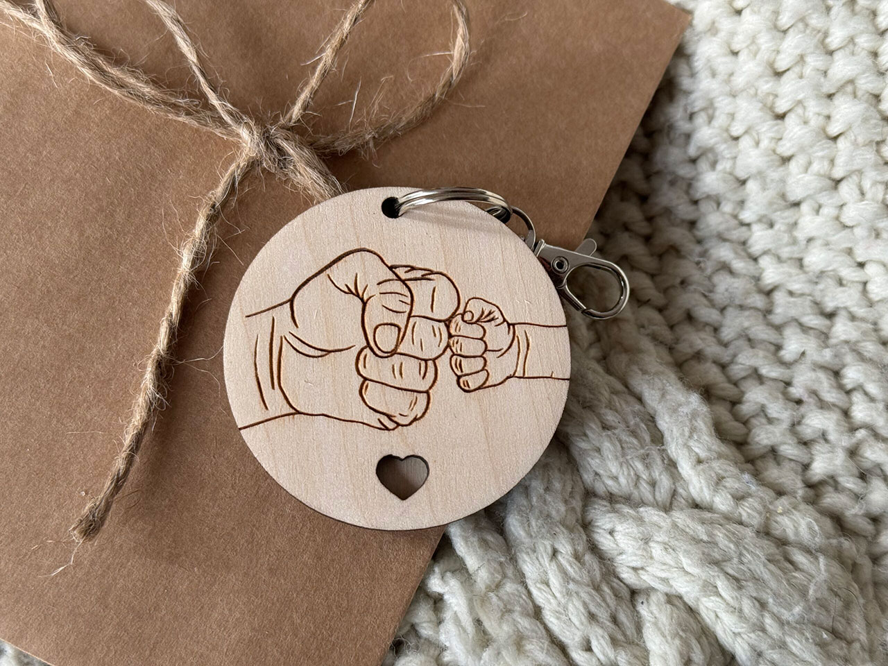 Brelok z grafiką i w tyle z dowolnym napisem. Spakowany gotowy do wręczenia.