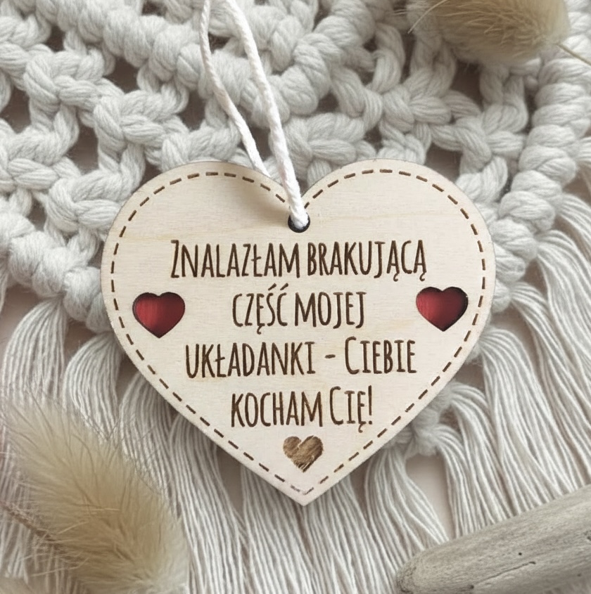 Zawieszka do samochodu z dowolnym napisem. Spakowana gotowa do wręczenia. - obrazek 2