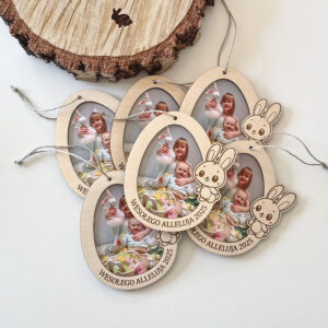 Zestaw 6 jajek jako zawieszki lub magnesy z dowolnym napisem