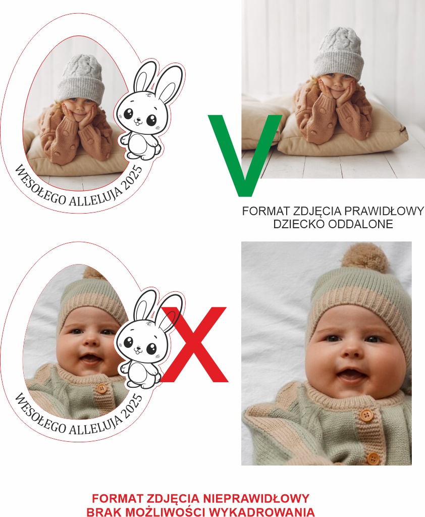 Zestaw 6 jajek jako zawieszki lub magnesy z dowolnym napisem - obrazek 2