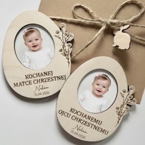 Dwa jajka magnesy ze zdjęciem i dowolnym napisem. Spakowane gotowe do wręczenia