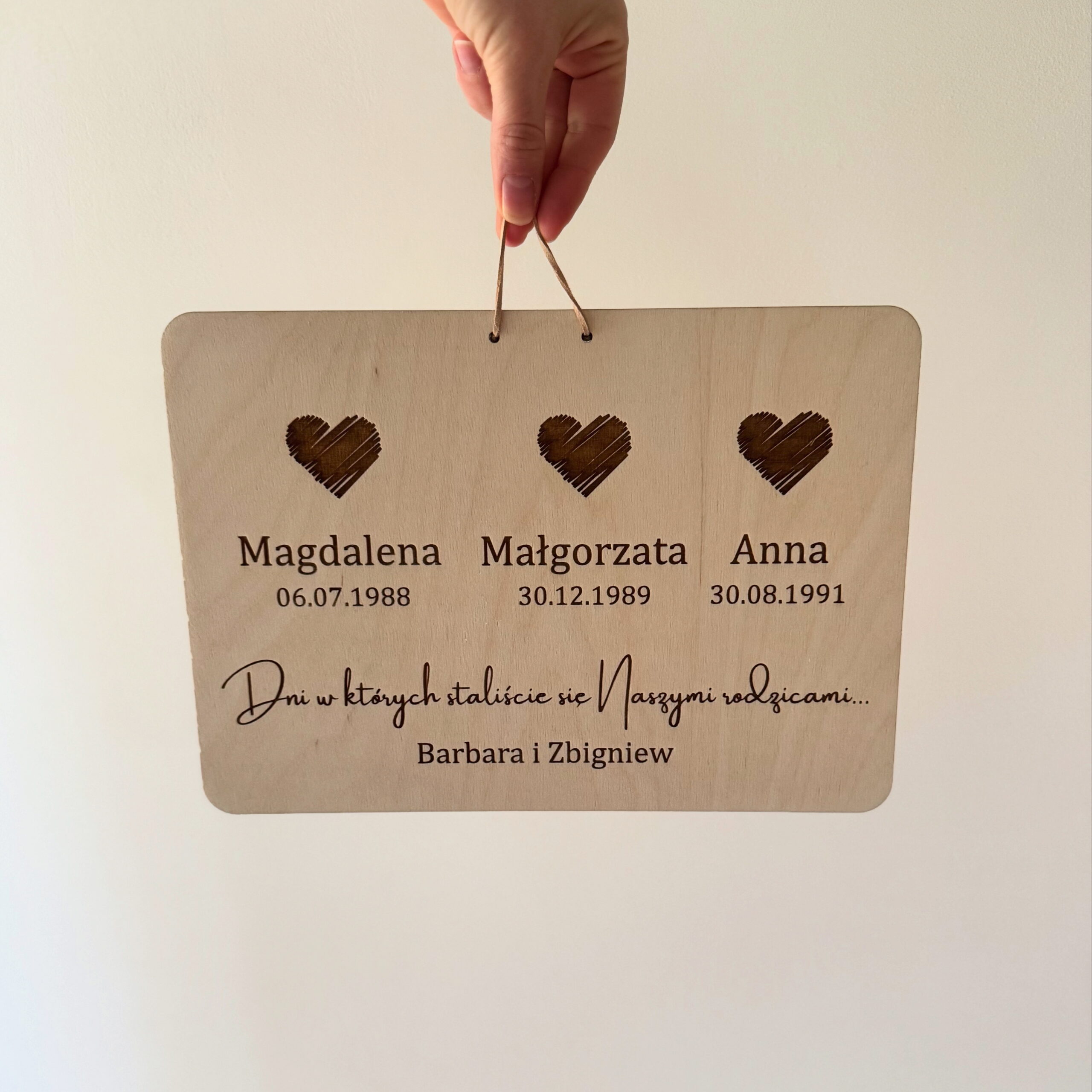 Tabliczka z dowolnym napisem