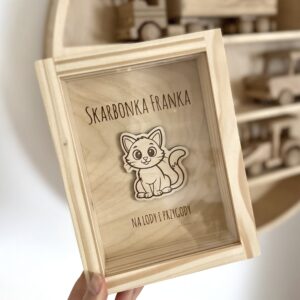 Skarbonka Kotek i dowolnym napisem