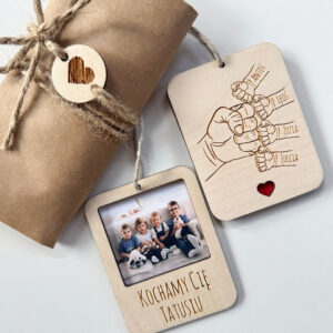 Zawieszka ze zdjęciem i dowolnym napisem