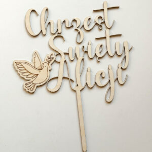 Topper Chrzest Święty z gołębiem