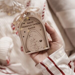 Bombka 4 Misie z dowolnym napisem