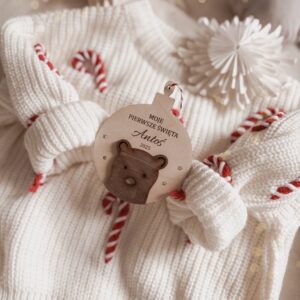 Bombka z dowolnym napisem Miś