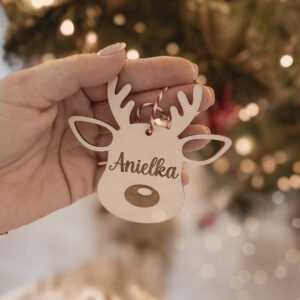 Bombka imienna Renifer