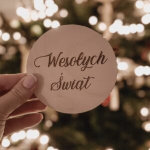Tabliczka z napisem Wesołych Świąt