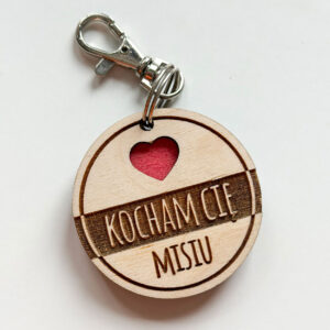 Brelok okrągły - imię w tyle